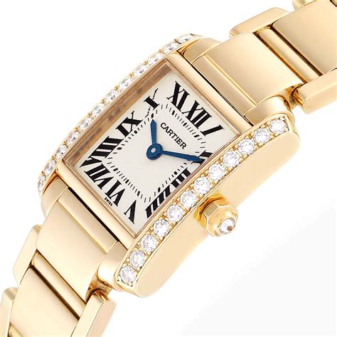 cartier women's gold watch|cartier gold watch with diamonds.